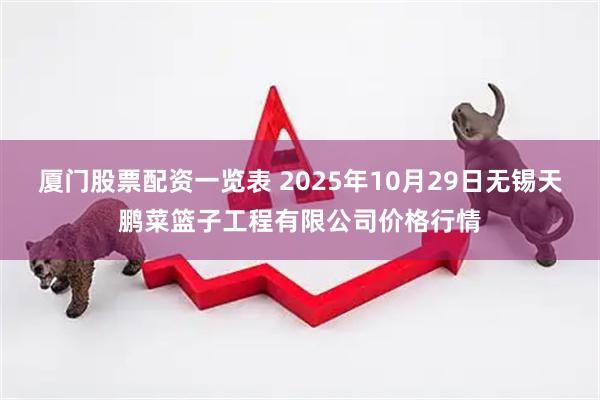厦门股票配资一览表 2025年10月29日无锡天鹏菜篮子工程有限公司价格行情