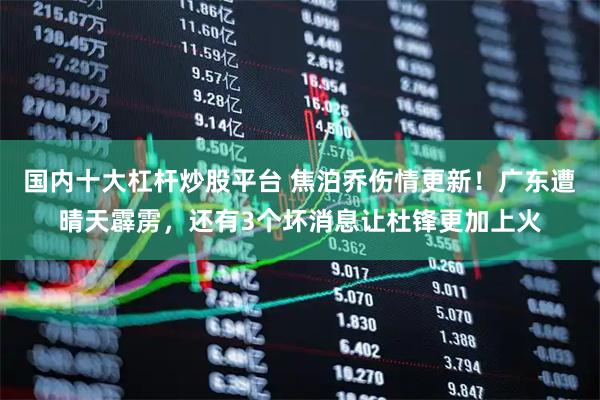 国内十大杠杆炒股平台 焦泊乔伤情更新！广东遭晴天霹雳，还有3个坏消息让杜锋更加上火